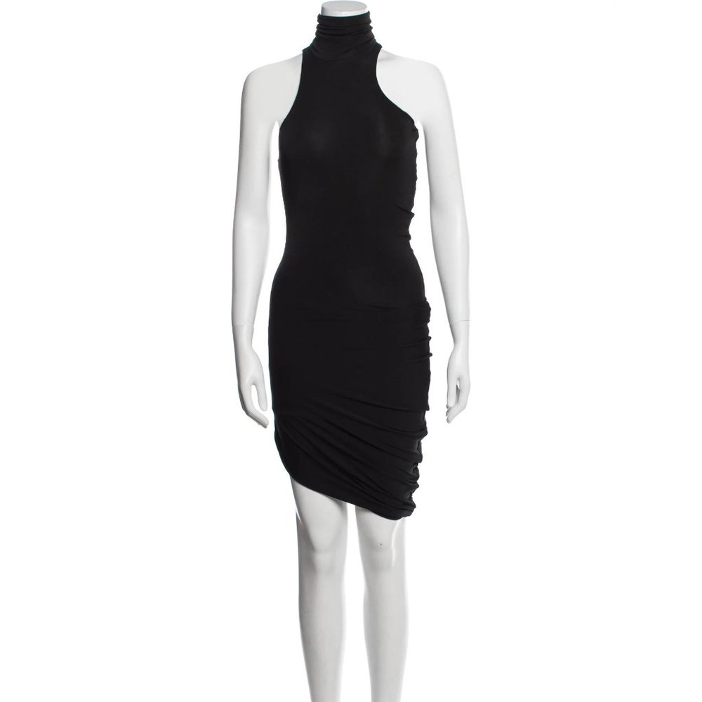 Cinq à Sept Turtleneck Knee Length Dress Black Size XXS